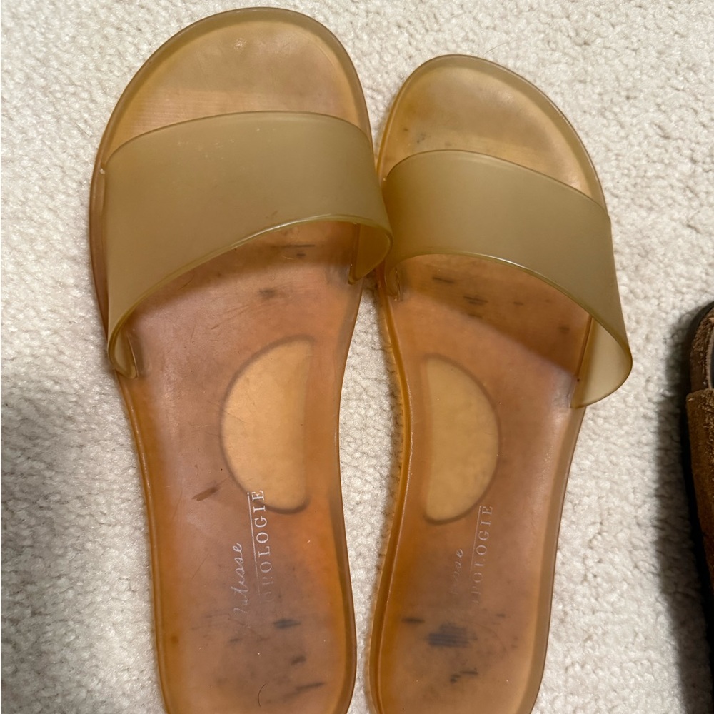 ANTHROPOLOGIE MATISSE JELLY SLIDES SANDLES WOMENS 8